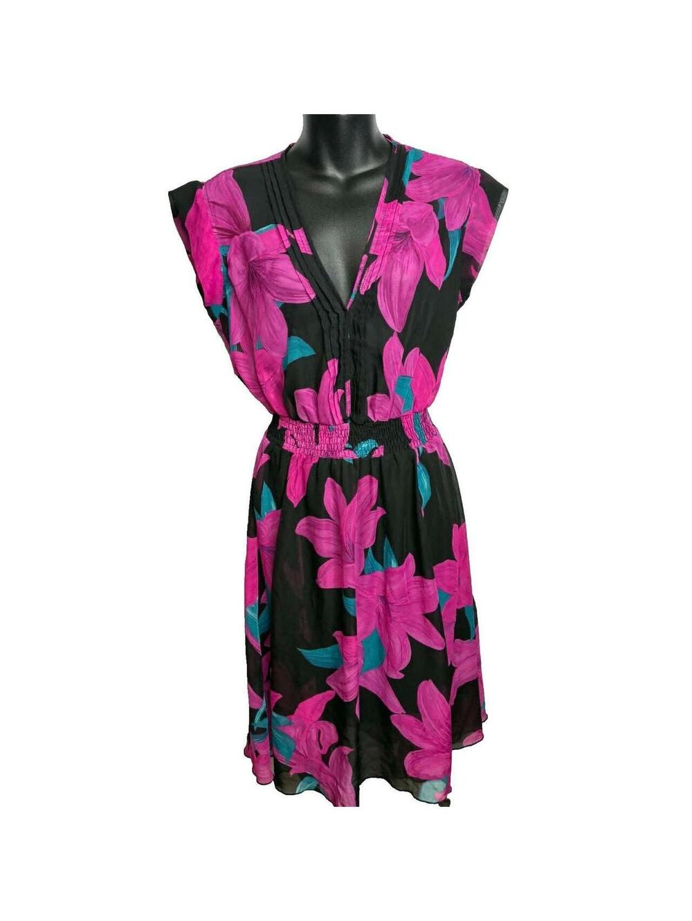 Kate and Lily Women's V-Neck Floral Print Dress Size 8